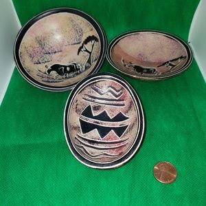 *Gifted*Soap/jewelry stone dish set - handmade NWT